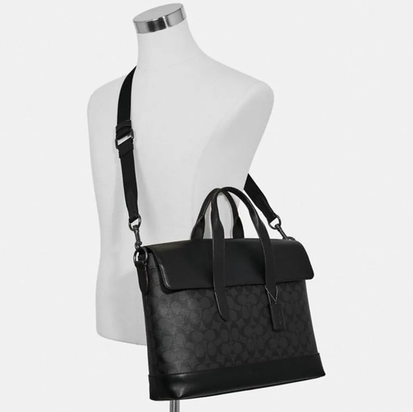 NWT Coach Hamilton Portfolio Brief In Signature Canvas 4190 $450 - Picture 2 of 10